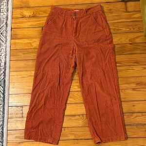 Vans Women’s Wide-Leg Corduroy Pants in Rust Orange